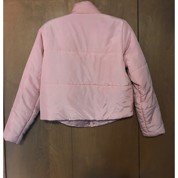 Cropped Pink Puffer Jacket - Picture 2 of 3
